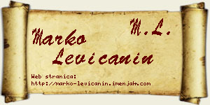Marko Levičanin vizit kartica